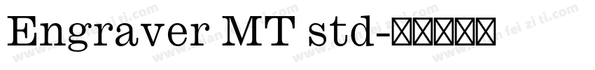 Engraver MT std字体转换